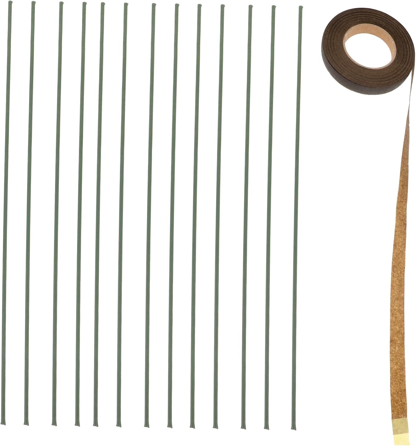 VILLFUL Floral Stem Wire Bulk DIY Flower Stems for Vases Floral Wires Simulated Flower Pole Realistic Artificial