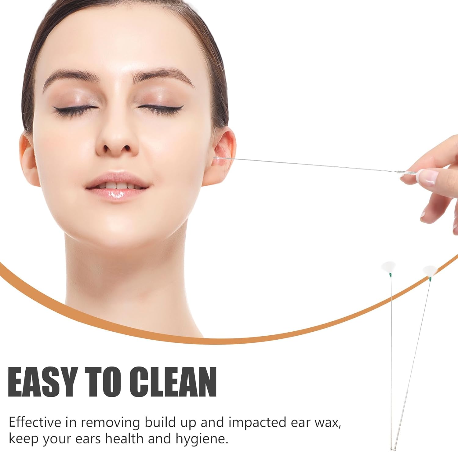 SUPVOX 2pcs Earpick with Goose Feather Ear Wax Cleaning Stick Earwax Remover Cleaning Tools