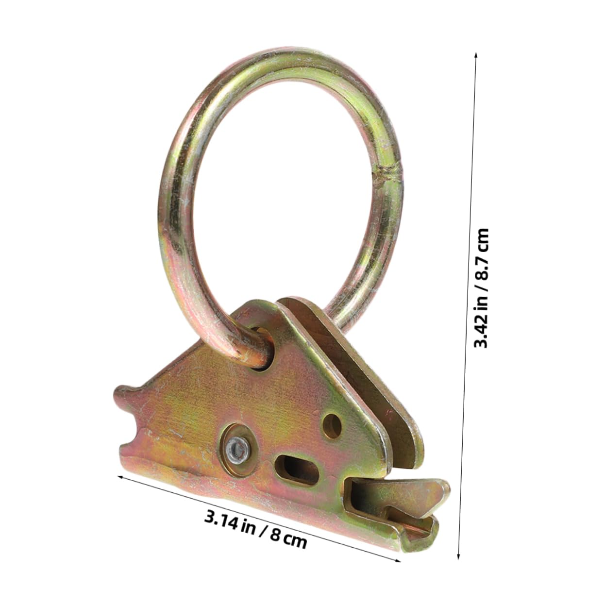 Zurranker für Anhänger 6 Stück Stahl Zurrösen Gold | O Ring Ausführung, Rostfrei und Belastbar, Passend für Umzug von Geräten und Musikinstrumenten