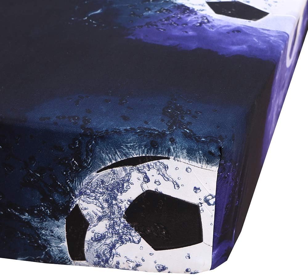 SDIII 4PCS Soccer Sheets Set Twin, Soft Microfiber Sports Bedding Sheet, Fade Resistant, Hotel Luxury Sport Bed Sheet for Boys Girls Kids Teens - Image 5