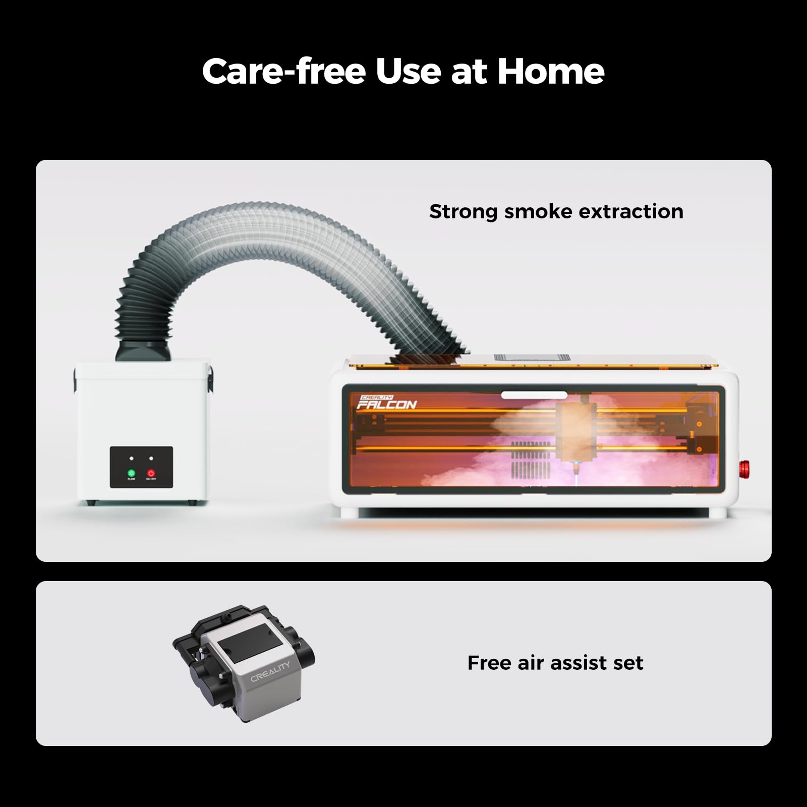 Creality Falcon A1 Incisore Laser 10w, con Supporto D'Aria, Posizionamento Della Fotocamera Hd, Laser di Sicurezza di Classe 1, Per Legno, Metallo, Acrilico, Per Principianti