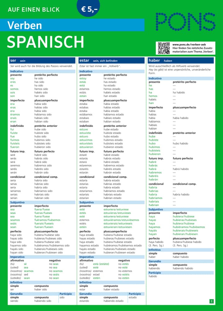 PONS Verben auf einen Blick Spanisch : Amazon.co.uk: Books