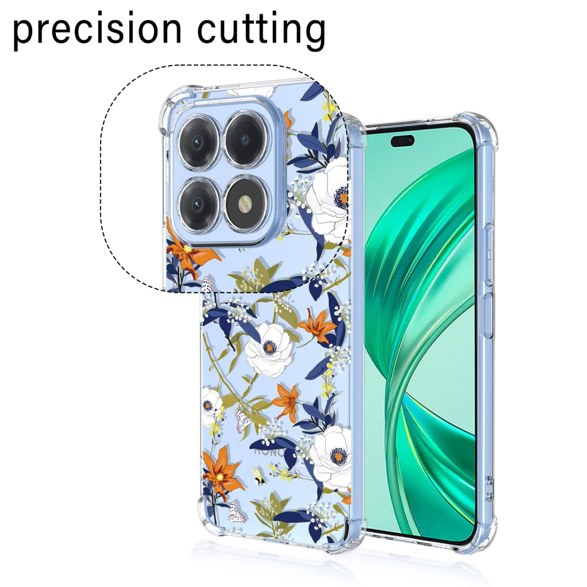 Topme Handyhülle Für Honor X6b (4G) – TPU Silikon, Altweiß, Mit Erhöhtem Rand Für Display- & Kameraschutz