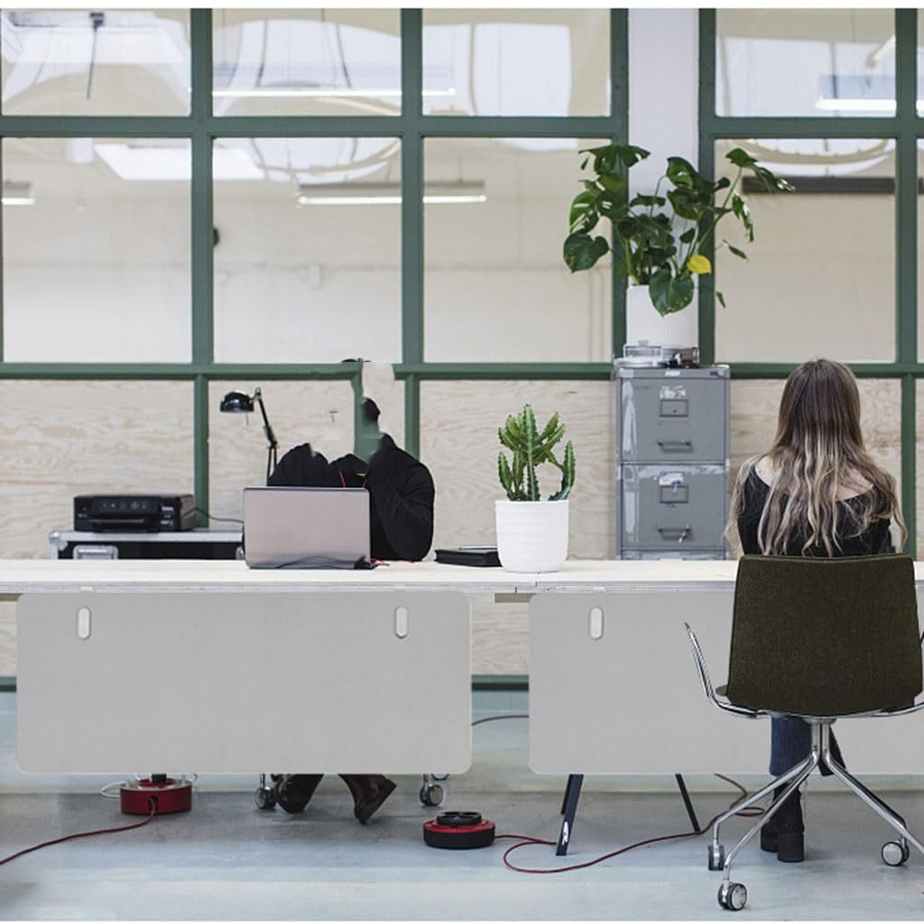 Akustik Trennwand Für Schreibtisch - 120x40cm Sichtschutz Für Büro Und Homeoffice, Weiß