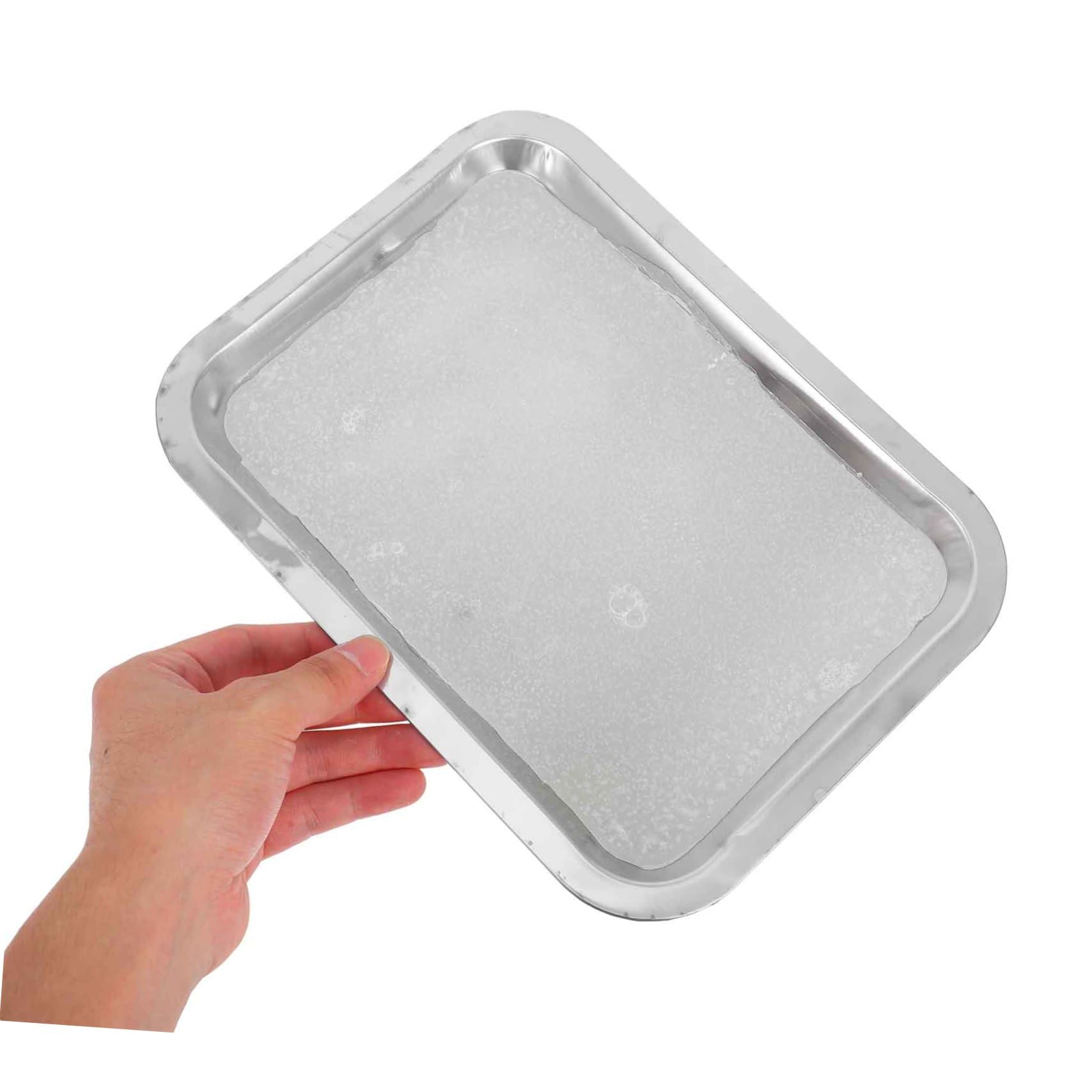ULTECHNOVO Plateau de Laboratoire Facile à Nettoyer en Acier Inoxydable 19x26 Cm, Plateau de Dissection Réutilisable Pratique pour Usage Professionnel et Laboratoire de Biologie