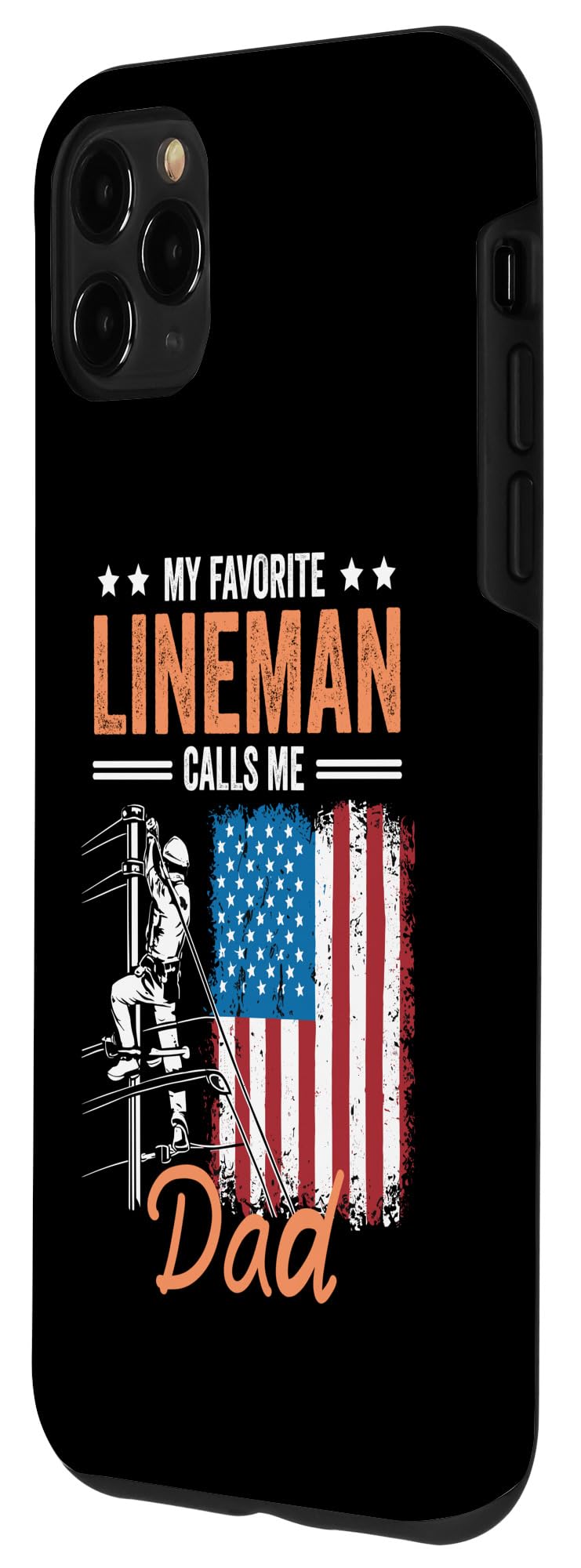 iPhone 11 Pro Max Mens Electrician's Dad Funny Lineman Motiv From Son Case - Image 2