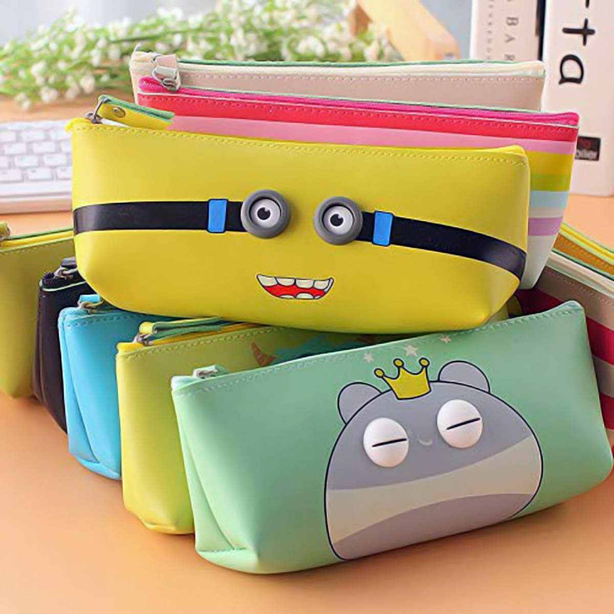Magicwand【Pack of 12【Designs as Per Stock】 Large Capacity Soft Silicon School Pencil Pouch Stationery Case (B085SVHWRJ) Amazon Price History, Amazon Price Tracker