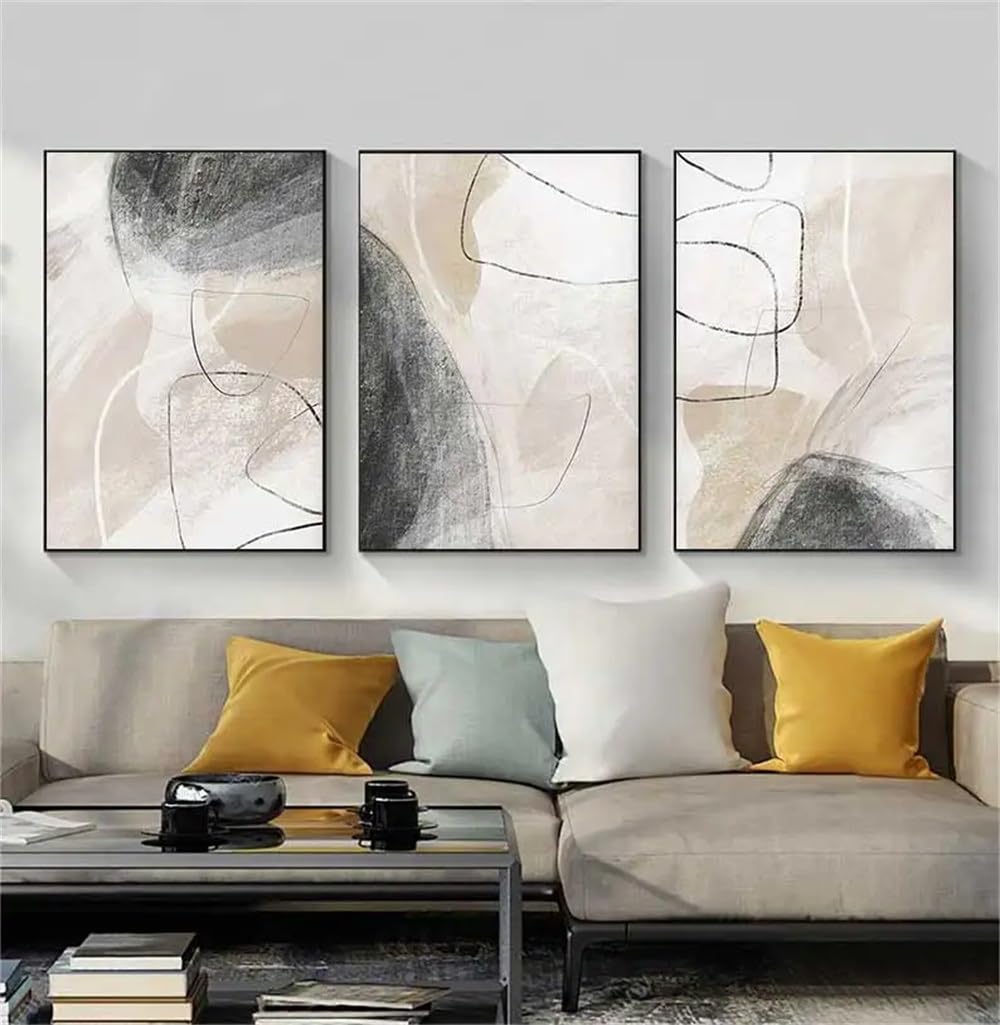 WUHBCZ Wall Posters-Modern Minimalist Aesthetic Wall Art, Bohemian Abstract Canvas, Paintings, Posters and Prints, Living Room Kitchen Office Home Decoration-40 * 60cm/3PCS (No Frame)