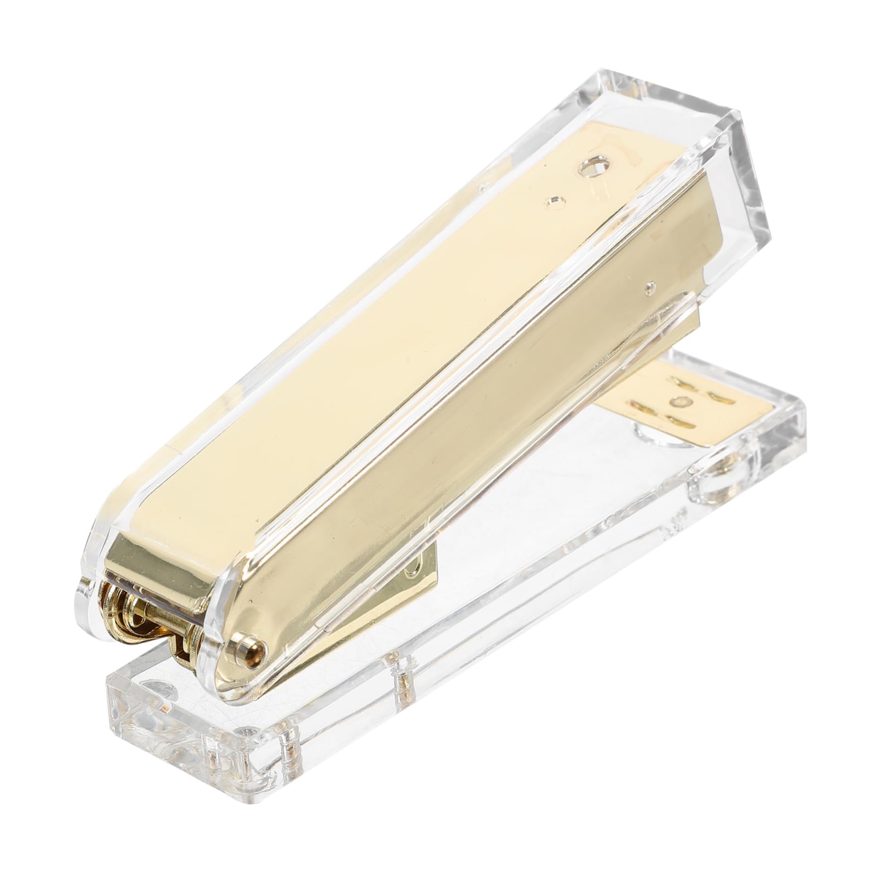 Operitacx 3 Pezzi Cucitrice Trasparente Cucitrice Pesante Continizioni Perscitari Distributore Di Nastro Adesivo a Braccio Ufficio Macchina Laminatore Golden Acrilico