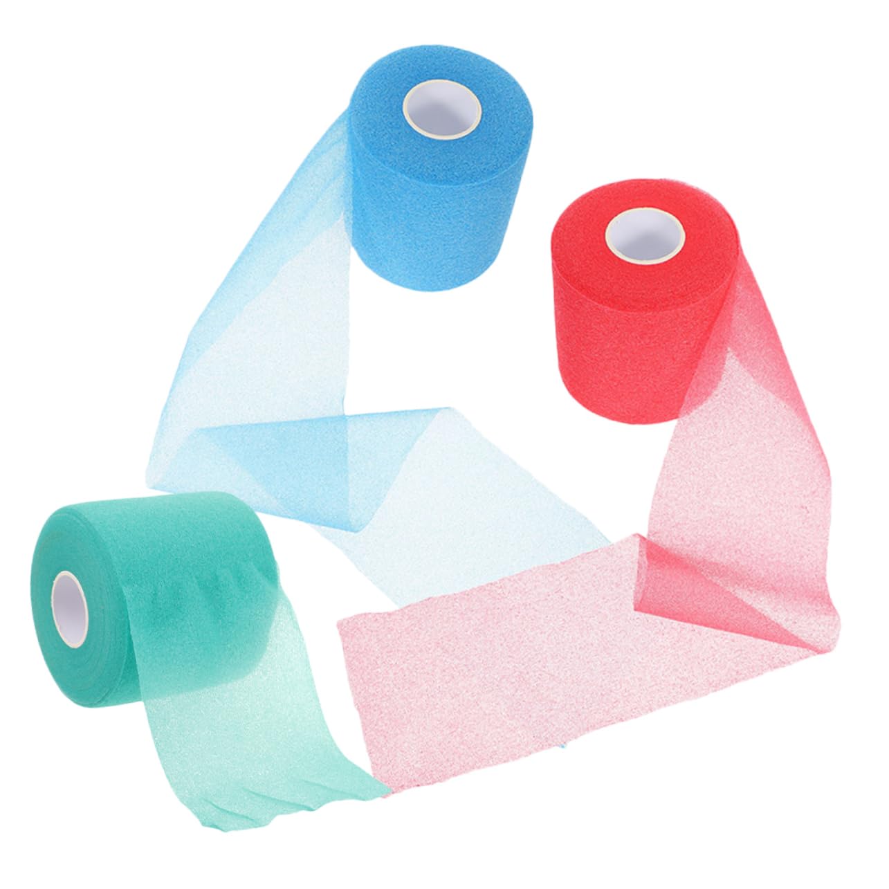 FOMIYES Athletic Tape Wraps 3 Rolls Sports Tape Film Soccer Tennis Racket Grip Wrap Knees Ankles Elbows Protection