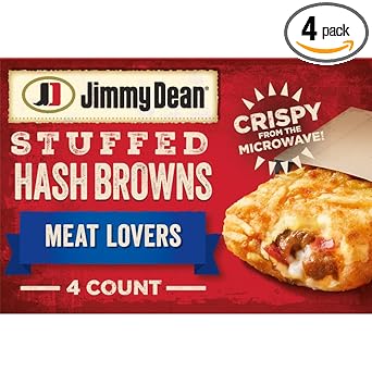 Jimmy Dean Stuffed Hash Browns, Meat Lovers, 4 ct (frozen)