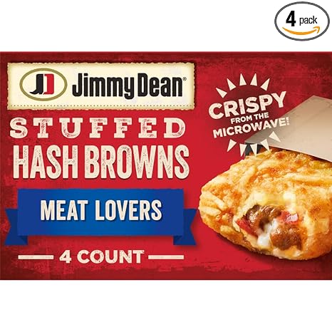 Jimmy Dean Stuffed Hash Browns, Meat Lovers, 4 ct (frozen)