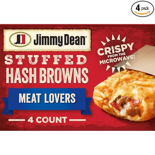 Jimmy Dean Stuffed Hash Browns, Meat Lovers, 4 ct (frozen)