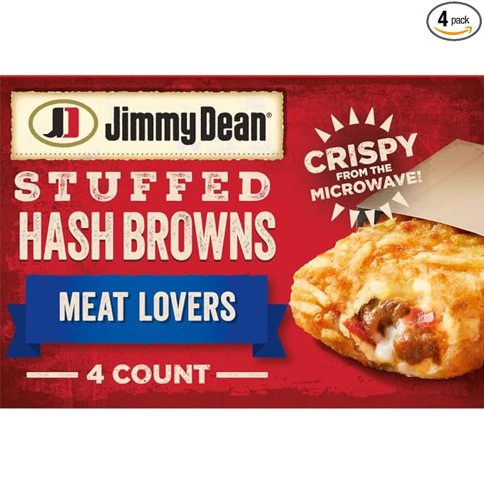 Jimmy Dean Stuffed Hash Browns, Meat Lovers, 4 ct (frozen)