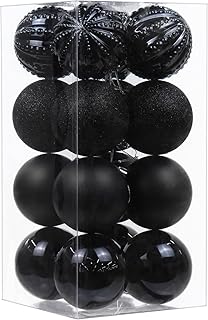 Sponsored Ad - 3.15"/80mm Black Christmas Ball Ornaments for Xmas Christmas Halloween Tree Decoration 30Pcs Small Xmas Bau...