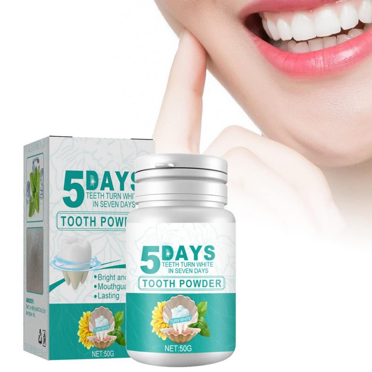 1pcs Teeth Whitening Powder Long-term Effect 50g Mouth Hygiene Cleaning Toothpaste Remove Stain Dental Care Solve Oral Issue
