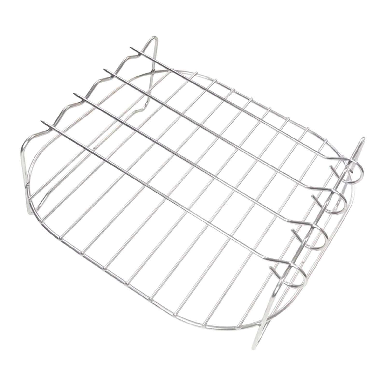 BBQ Rack for Air Fryer Double Layer BBQ Rack for Vegetables Breakfast Pizzas
