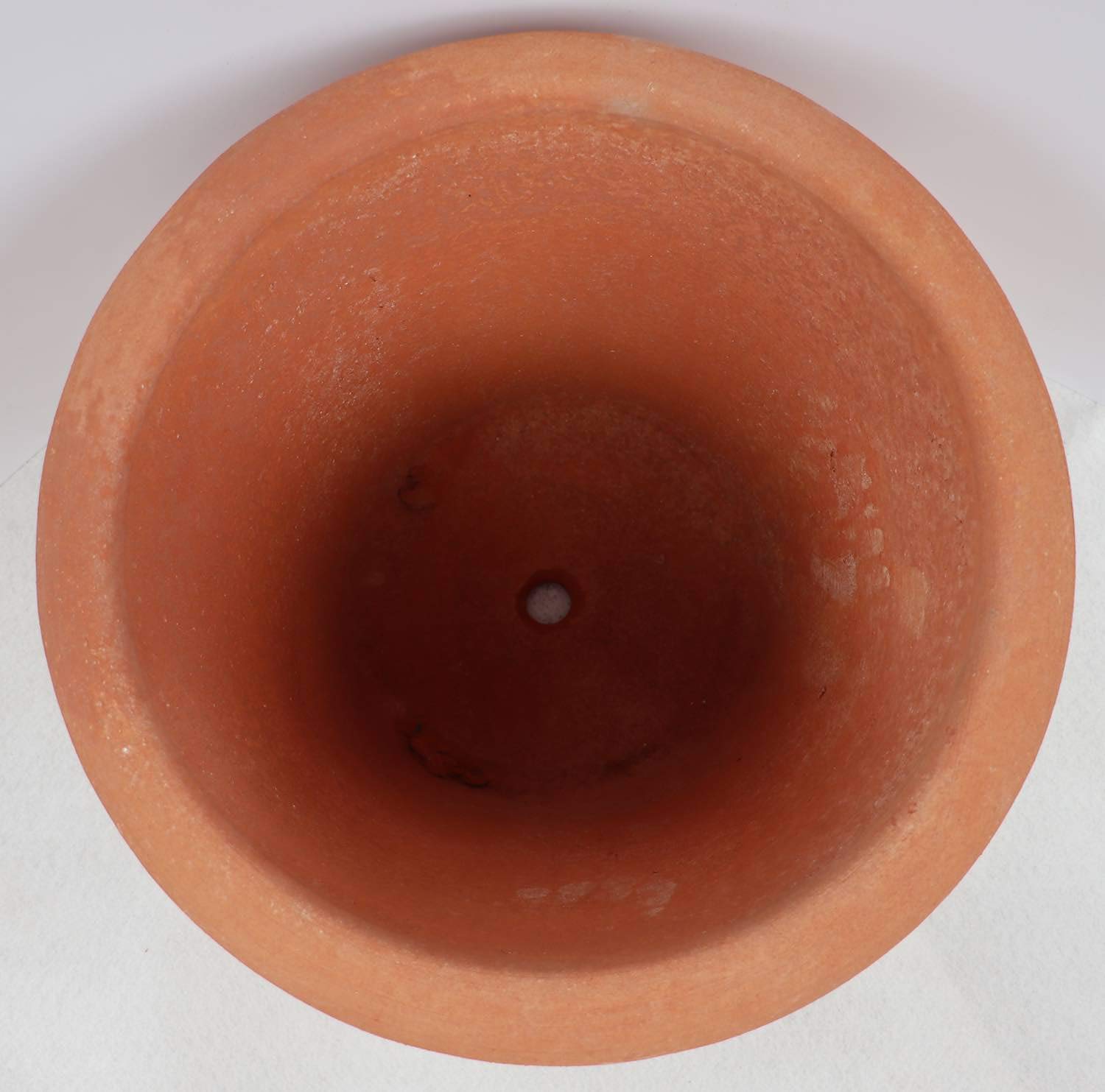 Hirsch Terracotta Vaso ohne Dekoration Ø 40 cm Terra di Impruneta Stabiler Blumentopf Übertopf mit sicherer Standfläche