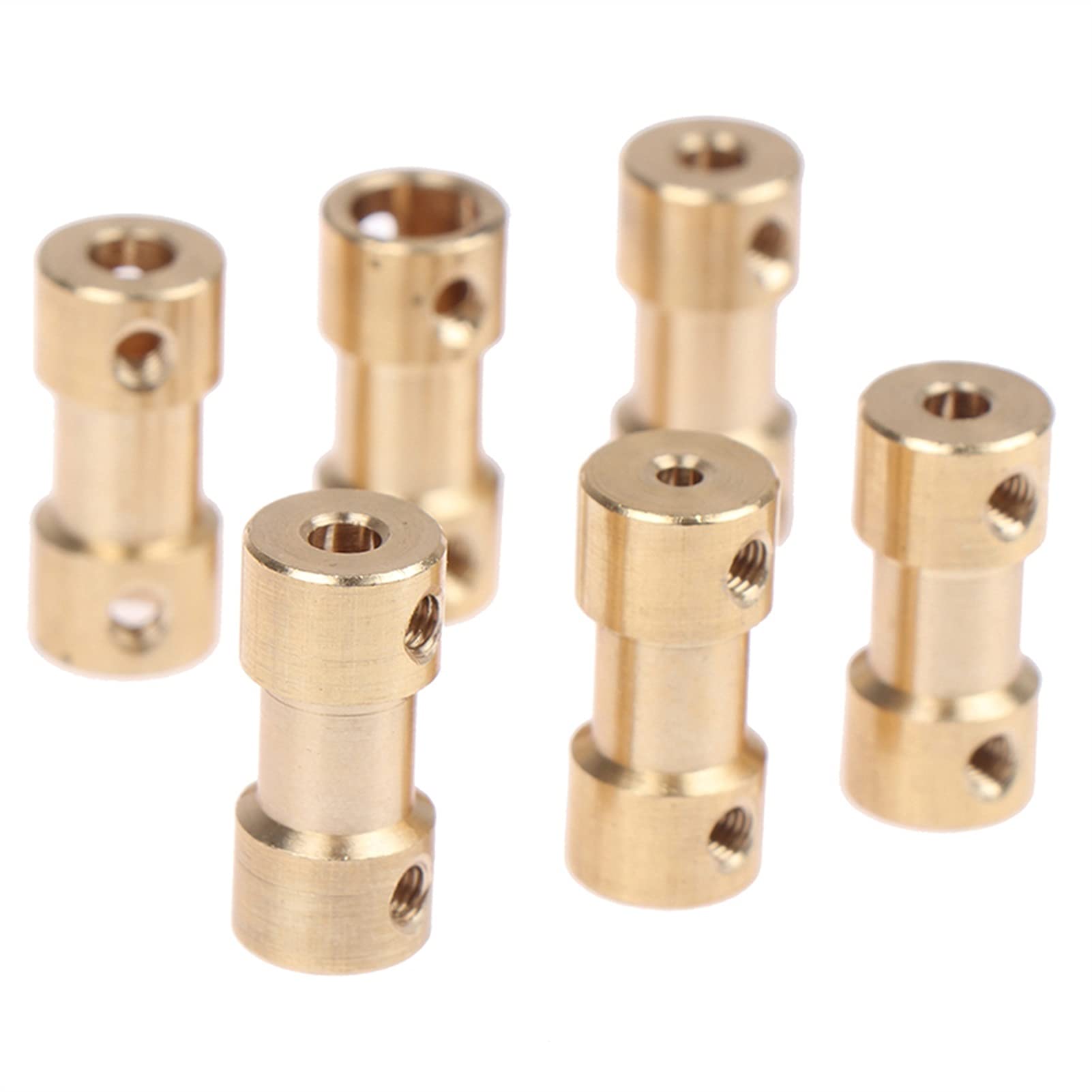 WAAZVXS Coupler 2-6mm Brass Connecting Shaft for Motor Drive Connector Rigid Coupling Sleeve (Inner Diameter : A10)