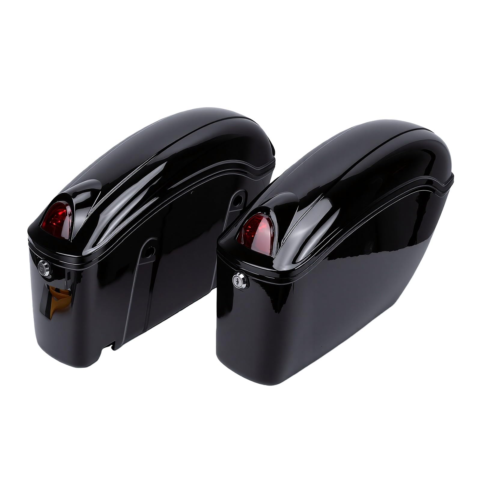 Fockety Borsa da Sella Rigida per Moto, 22 Litri Staccabile con Lucchetto e Luce