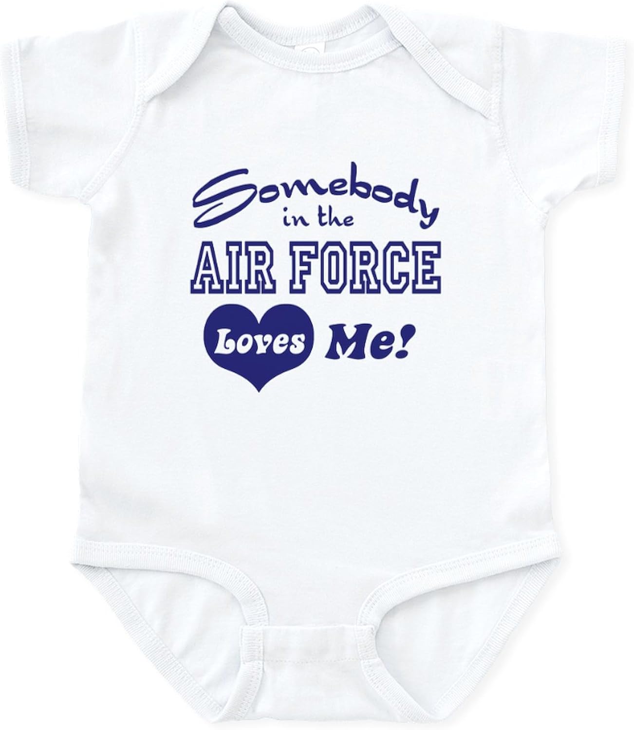 CafePress Somebody in The Air Force Loves Me Infant Bodysuit Cute Infant Bodysuit Baby Romper