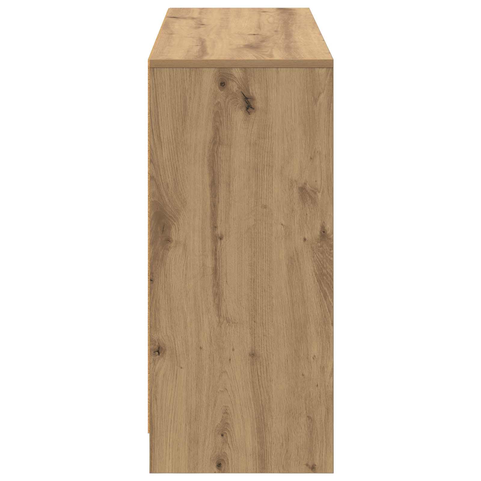 Générique Nowoczesny mebel pomocniczy z przestronnymi półkami, bufet dębowy rzemieślniczy 102 x 32 x 73,5 cm, do przechowywania książek i dekoracji, wpuszczane uchwyty, drewno konstrukcyjne,