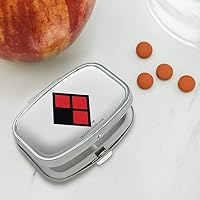 Vista 2 de GRAPHICS & MORE Harley Quinn Diamond Logo Rectángulo 2 Compartimentos Pastillero Caja de Regalo Baratija