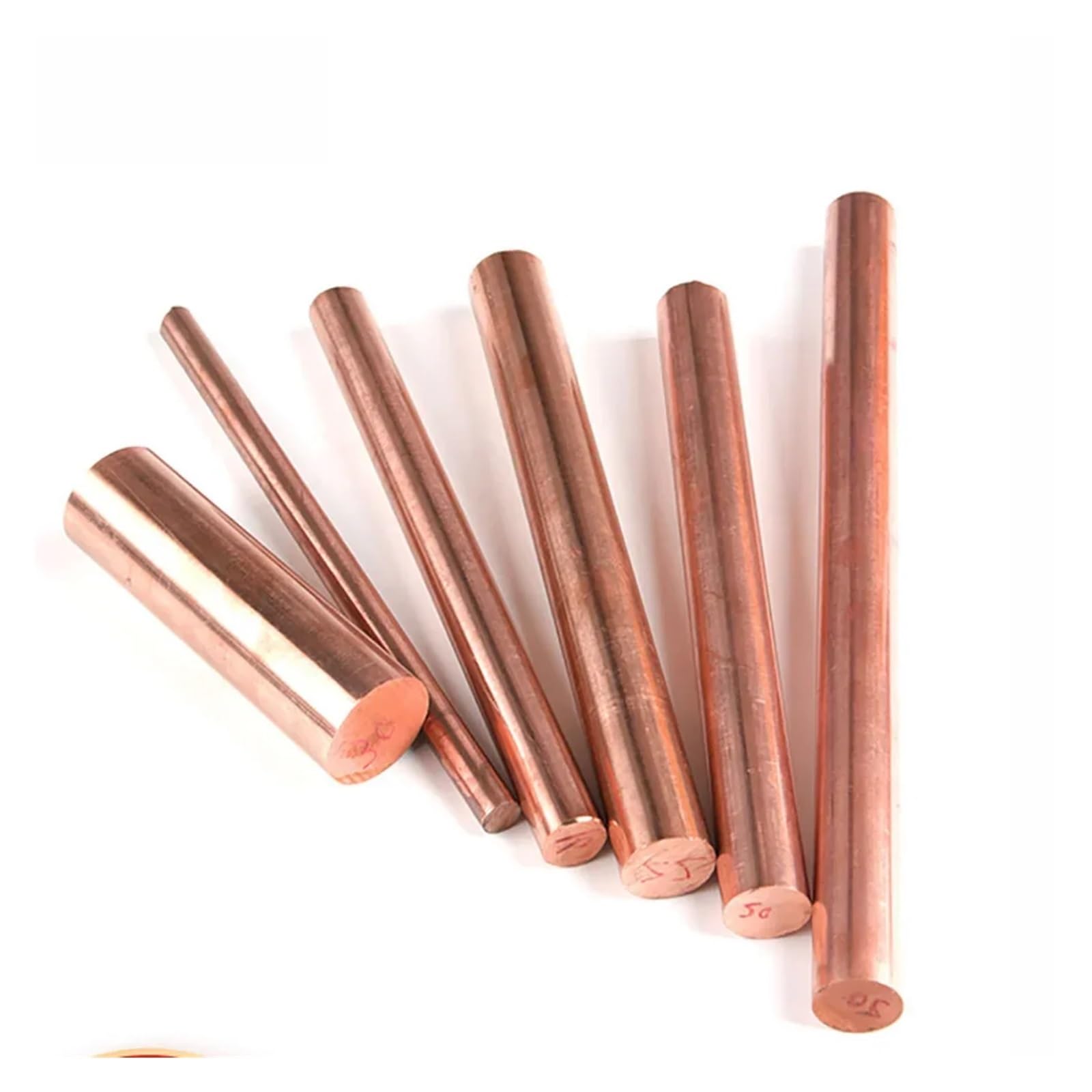Asta in Rame Lunghezza 150 mm 250 400 Barra di rame Diametro 12 14 15 16 18 20 22 25 28 30 tonda in ottone Rame puro massiccio Scarico a stampo(250mm,15mm)