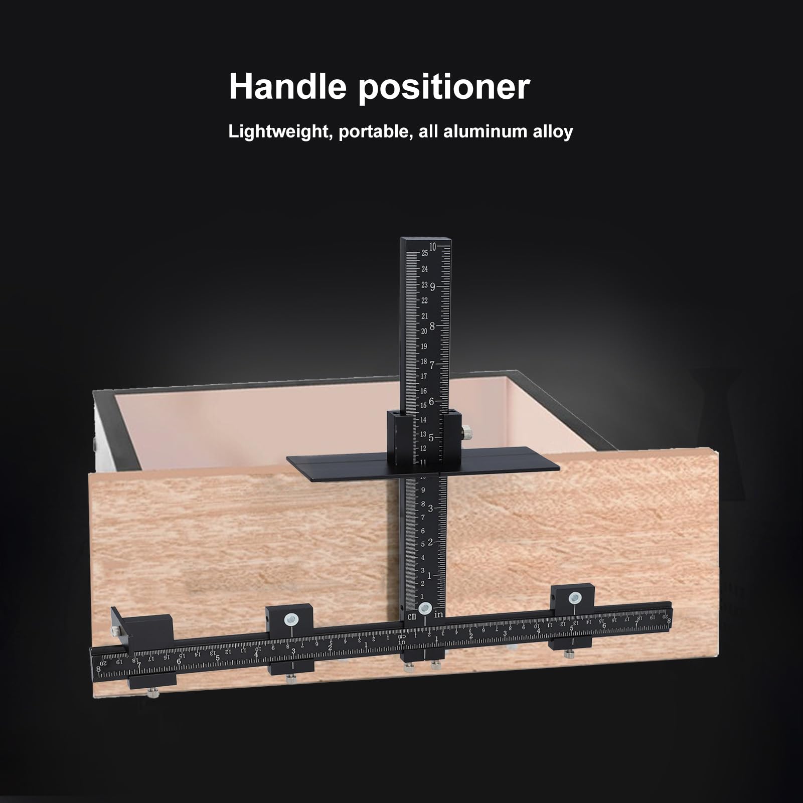 Plantilla para Manija de Herrajes para Gabinetes, Aleación de Aluminio, Plantilla para Manija de Herrajes para Gabinetes, Herramienta de, Carpintería, Orificio de Perforación, Guía de