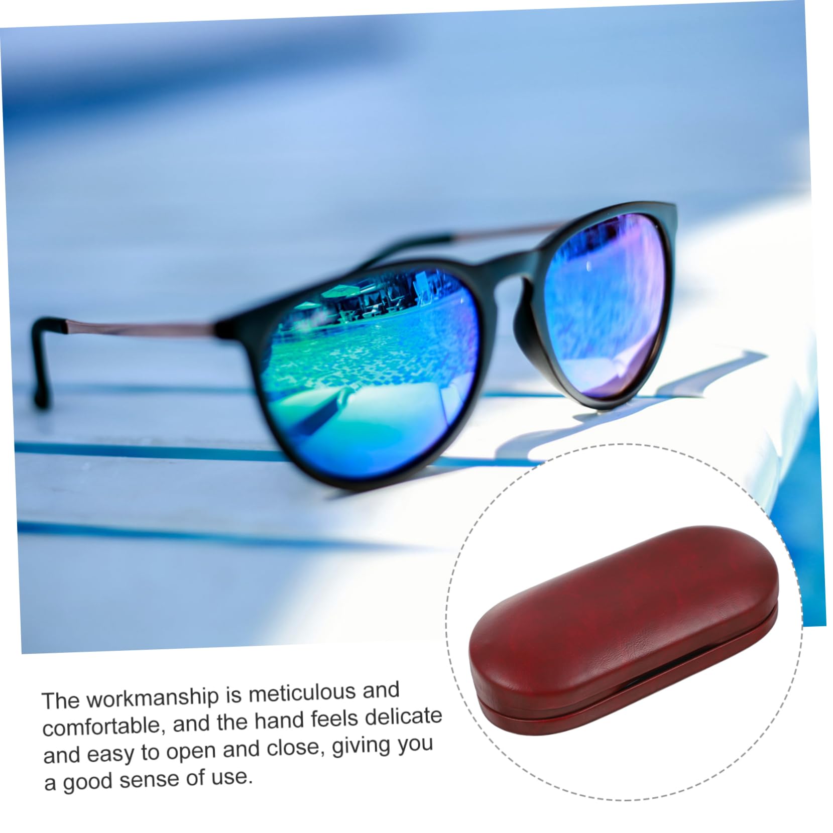 4 Sätze Brillenetui Objektive Brillenbehälter Gläser Fall Brillentrage-organizer Brillenhalter Aufbewahrungsbox Für Brillen Bequemer Gehäuse Mit Brillen Tragbare Glasvitrine Rot Pu