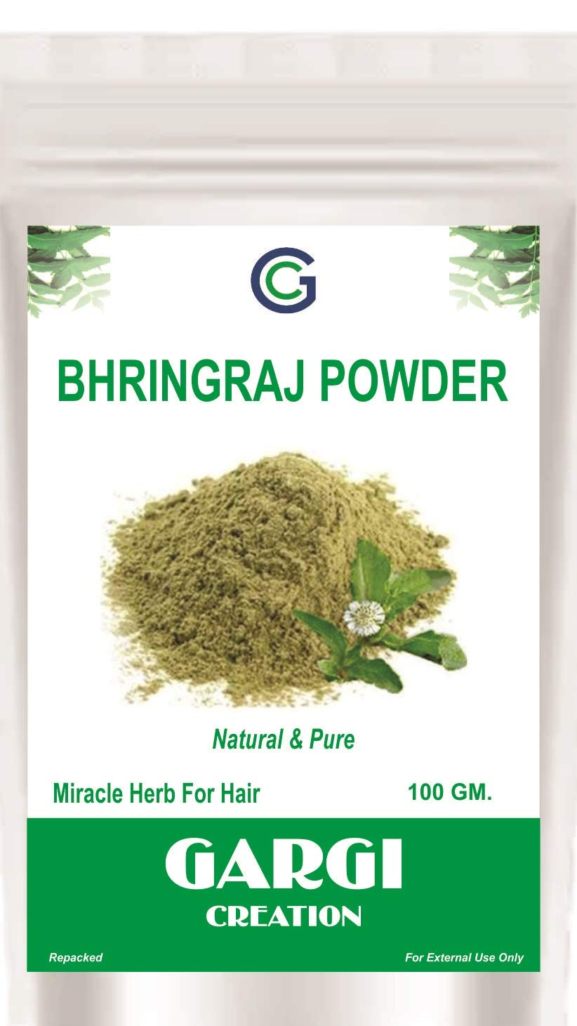 GARGI CREATION BHRINGRAJ POWDER PURE FOR HAIR CARE GROWTH PACK OF 100 GRAM