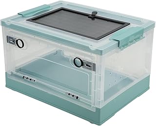 HOHXFYP Terrario Reptiles,Tanque Alimentaci¨®n Reptiles,Parte Superior Ventilada Plegable Kits de Terrarios para Reptiles Plegables con Polea Desmontable,Terrario Insectos Transparente