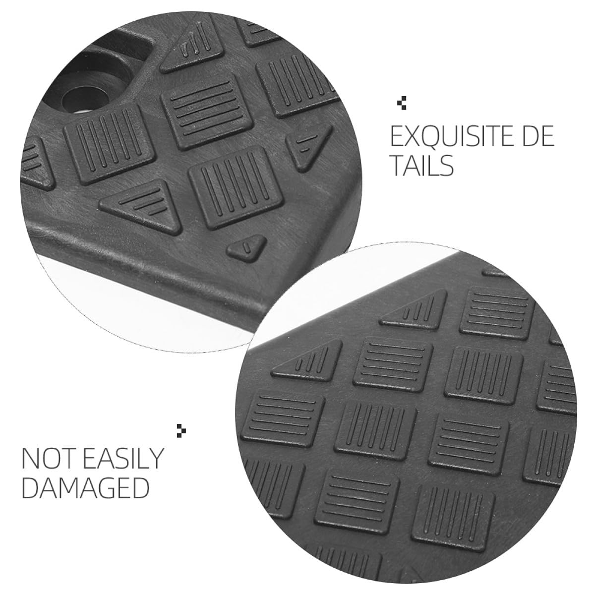 Rampa para Ruedas de Coche de 5 CM Textura Antideslizante Grabada, Ligera para Accesos Hogar y Rampas para Scooters