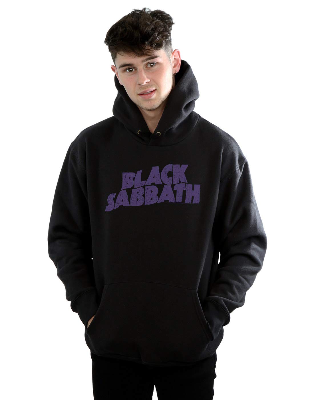 Absolute Cult Men's Black Sabbath Distressed Logo Hoodie XXXXX-Large
