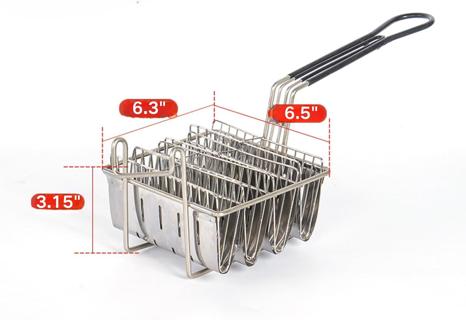 Taco Fryer Basket, Deep Fryer Taco Holder Basket V-Shaped Taco Shell Mold Taco Shell Fryer for Burritos and Tortillas (4 Shells)