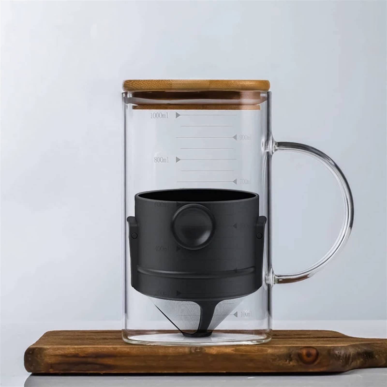 DieffematicKF Cafetera Mini Pour Over Coffee Dripper Reusable Foldable Drip Coffee Filter Portable Paperless Coffee Maker for Office Home Travel Camp