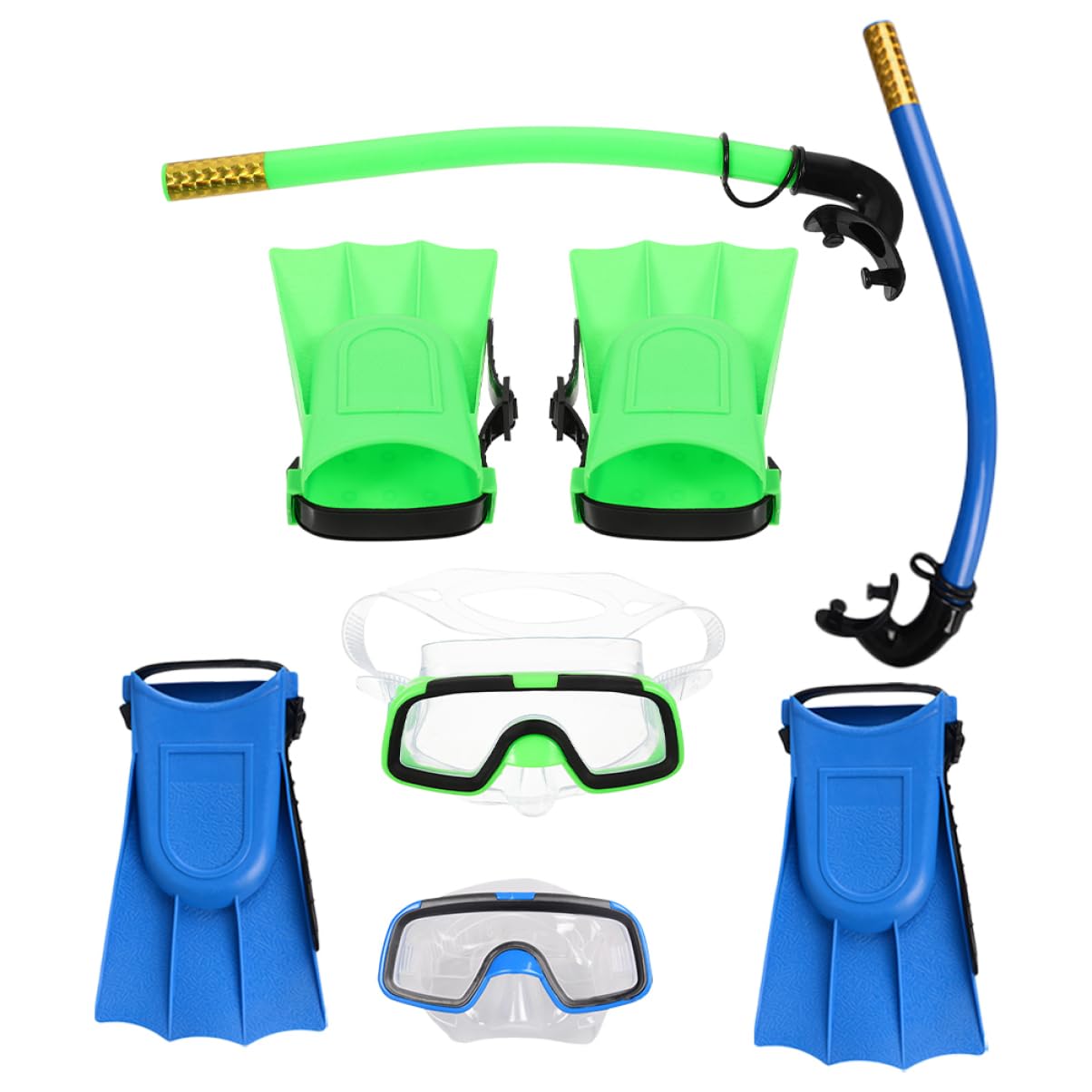 Parliky Boys and Girls-Friendly Snorkeling Goggles Set Sturdy Wide View Anti-Fog for Diving and Swimming
