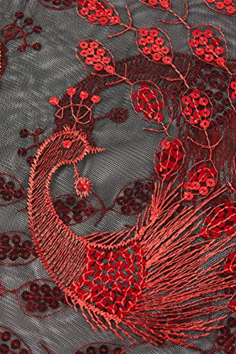 Image of BABEYOND 1920s Sequined Shawl Wraps for Women Fringed Evening Cape Wedding Bridal Shawl Scarf for Evening Dresses Party