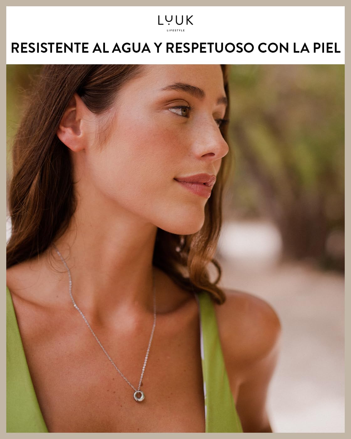 LUUK LIFESTYLE Collar moderno para mujer con colgante, cadena de acero inoxidable 50 cm con tarjeta HAPPINESS, joyería regalo cumpleaños, día de la madre o para novia, plateado dorado oro rosa
