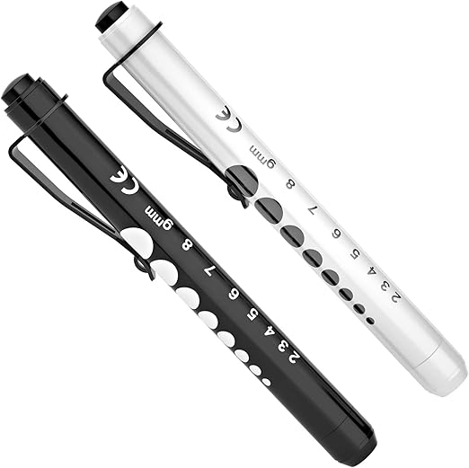 RISEMART Pen Lights for Nurses, 2 Pack Reusable Medical Light with
