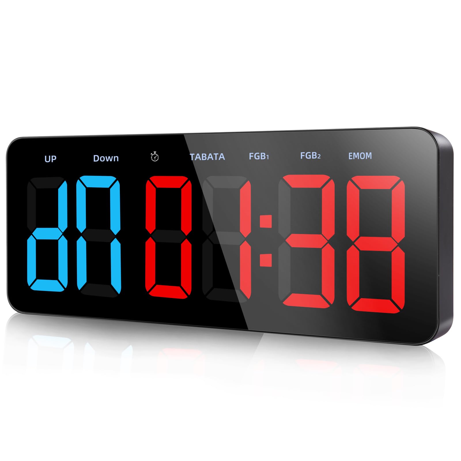 Timer Sport Fitness Grand Minuteur D'intervalle LED de Gym Chronomètre | Count Up, Count Down, Horloge, TABATA, HIIT