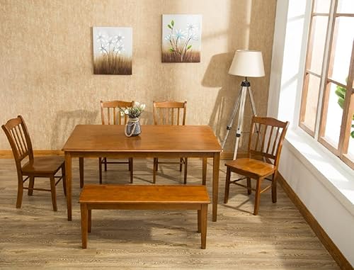 Miniatura 2 de Boraam Shaker - Sillas auxiliares de comedor, juego de 2, nogal