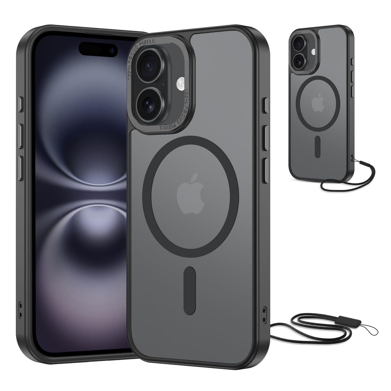NEW'C Magnetisch Hülle für iPhone Serie kompatibel mit MagSafe Ultimate, stoßfest – starker Magnetismus und militärischer Schutz