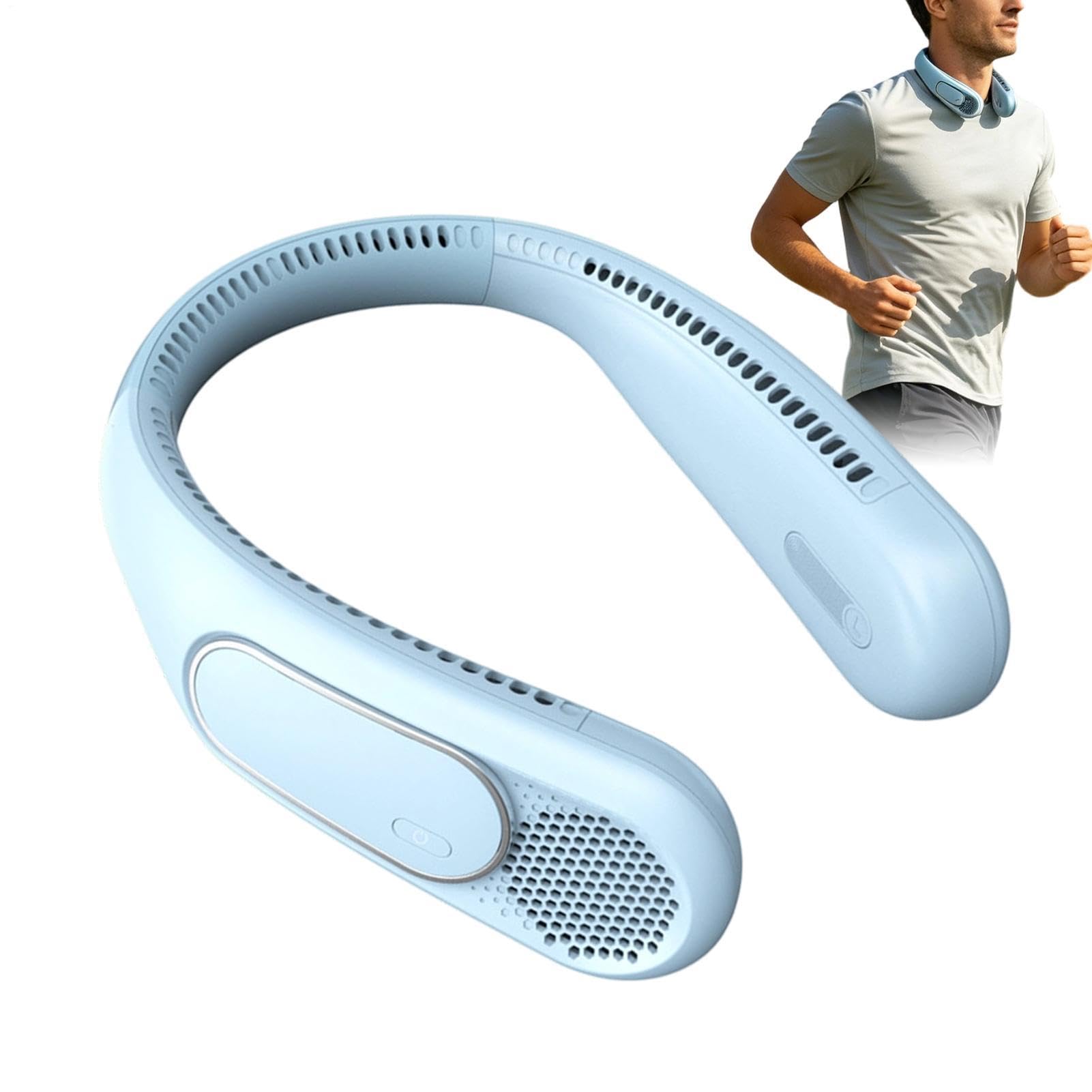 Ventilateur de cou portable sans pales 3 vitesses rechargeable par USB
