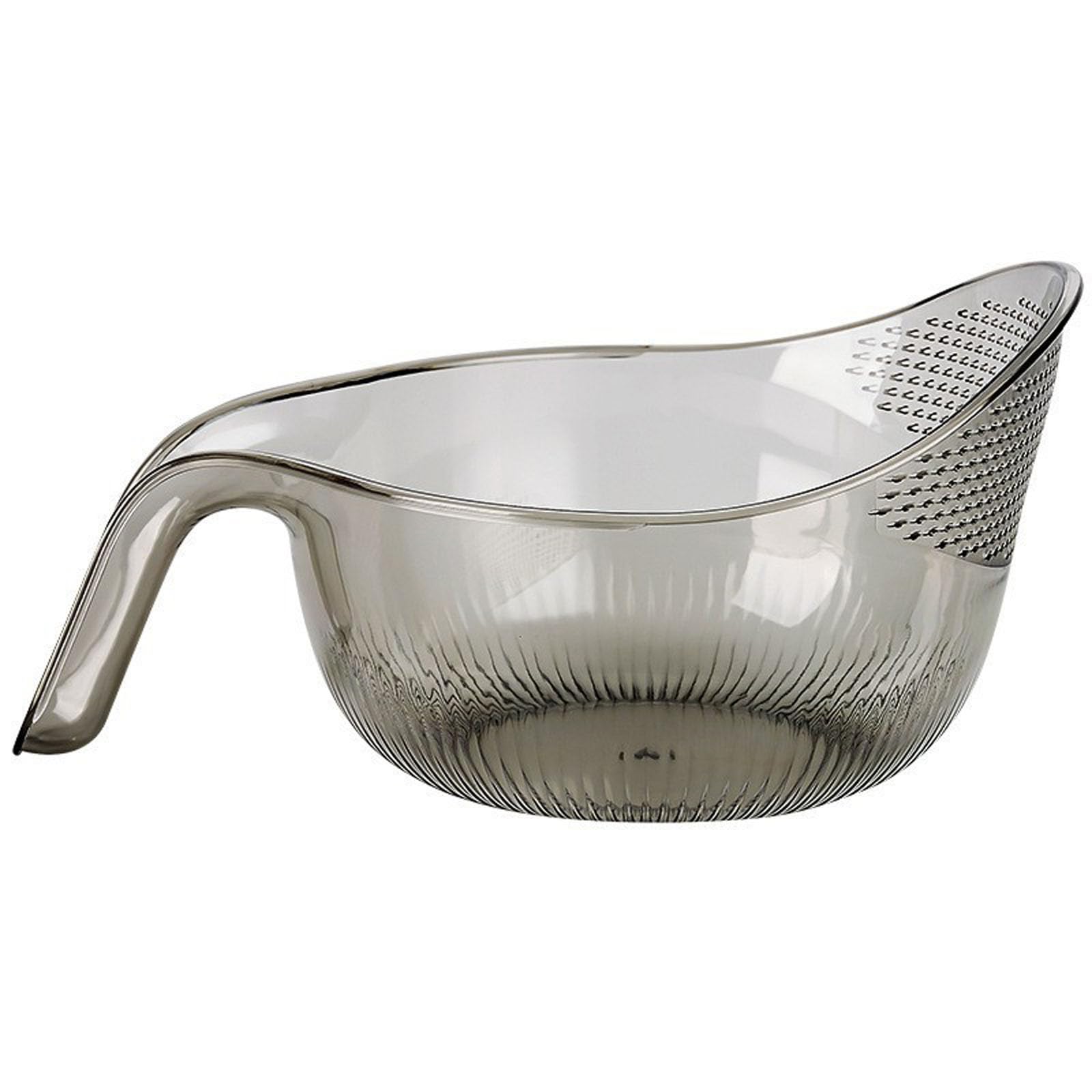 LEYILE Functional Rice Washing Colander Efficient Draining Bowl Practical Sink Basket PET Suitable For Washing Rice, Gray