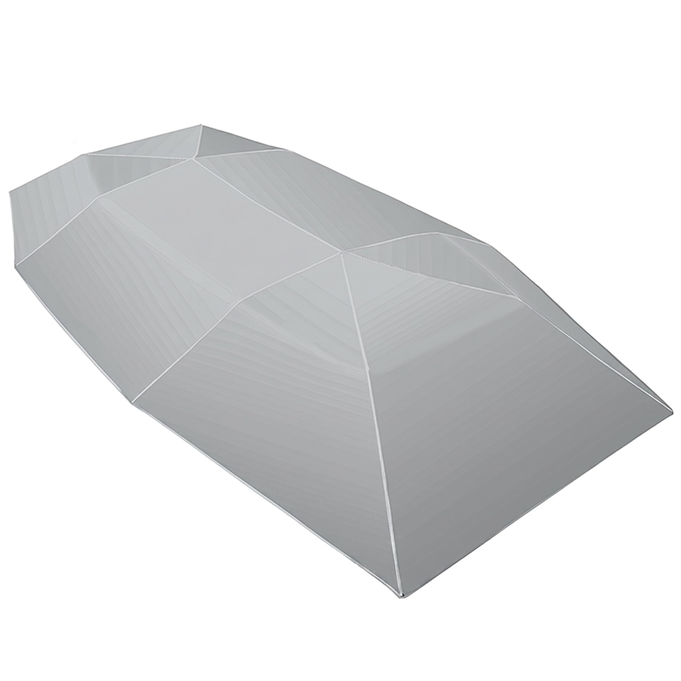 Ombrello per auto|Ombrello per auto, tettuccio parasole portatile sostituibile, copertura impermeabile per sole e pioggia, argento, 157x83 pollici
