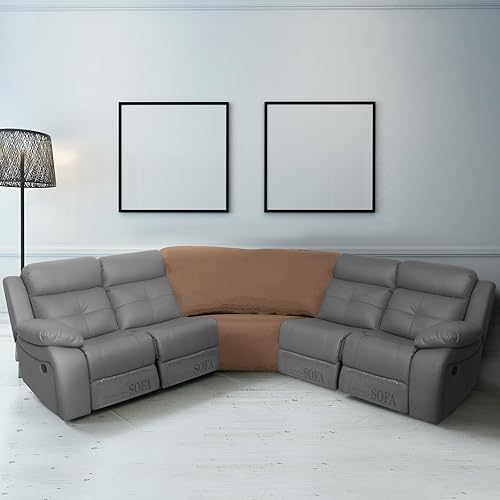 Miniatura 5 de Weysat Funda elástica para sofá esquinero, protector de muebles para sala de estar, funda de sofá reclinable seccional, sofá reclinable en forma de