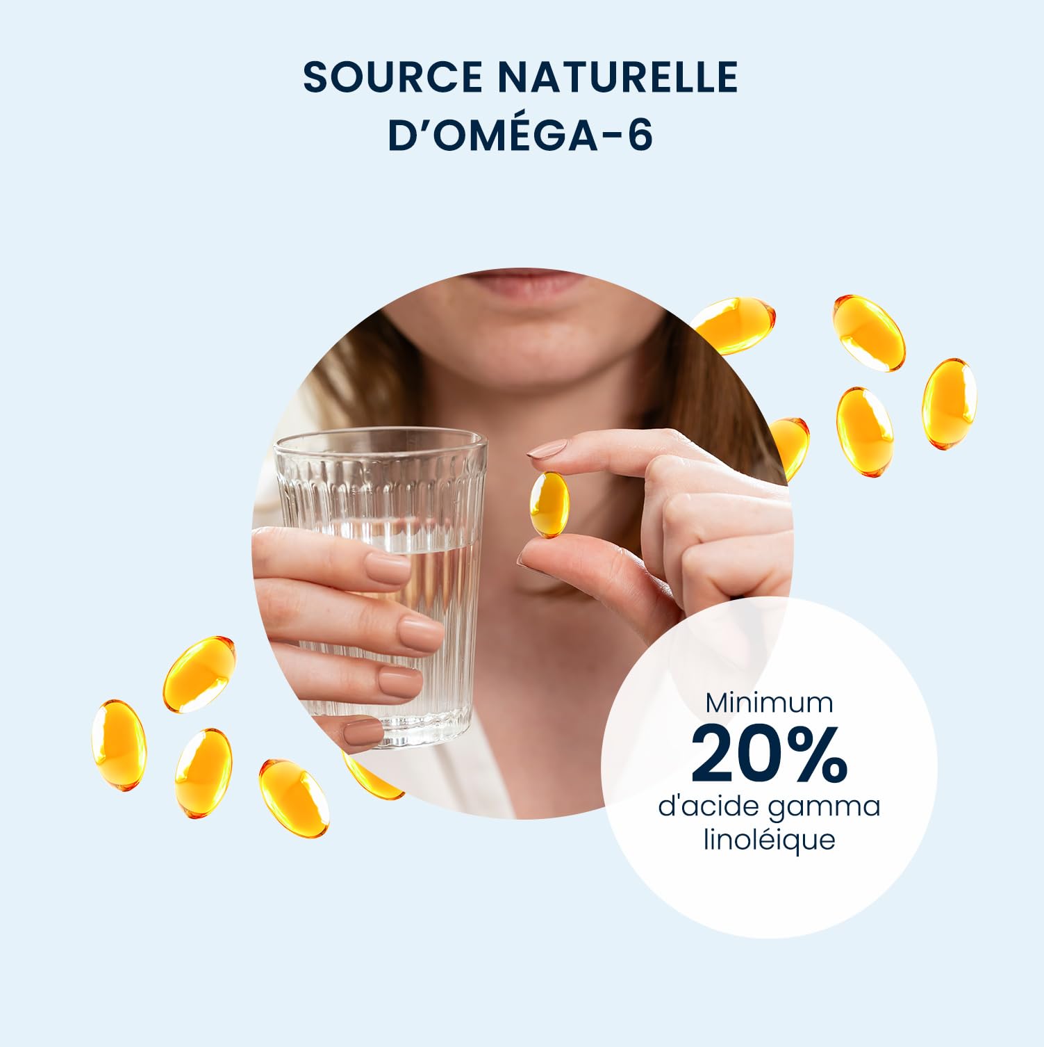 Huile de bourrache bio pure – huile de bourrache certifiée sans carraghénane et sans gélatine – 20% Acide gamma linolénique – 60 capsules (1mois)