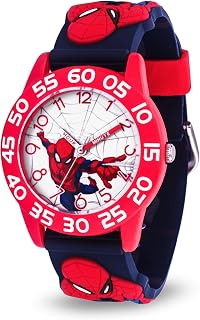 Accutime Kids Marvel Avengers Captain America Spiderman Guardians of The Galaxy Analog Quartz Superhero Time Teacher Watch for Boys, Girls, Toddlers with Hour Minute Markers to Learn How to Read Time