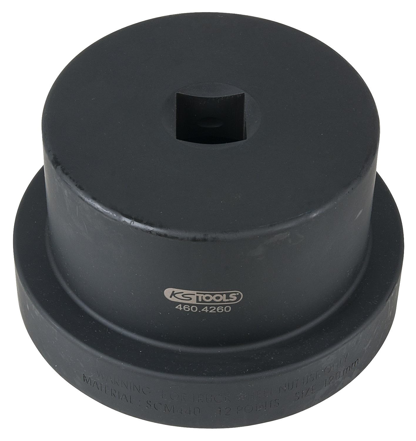 KS TOOLS clé pour écrous d'essieu 1" 12 pans 120 mm 460.4260 avec collerette